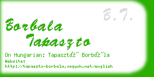 borbala tapaszto business card